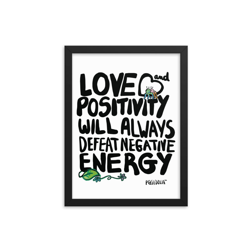 Posidolia™  | Love & Positivity - Framed Poster