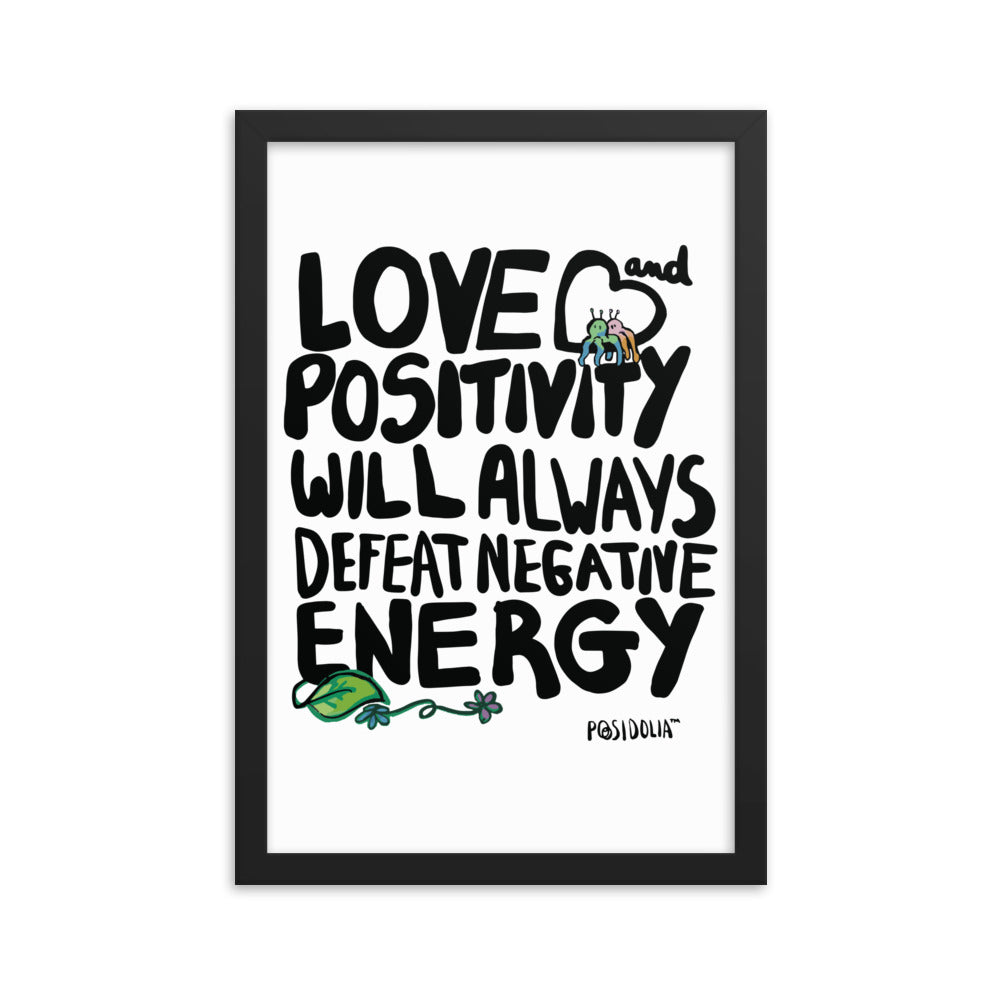 Posidolia™  | Love & Positivity - Framed Poster