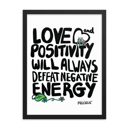 Posidolia™  | Love & Positivity - Framed Poster