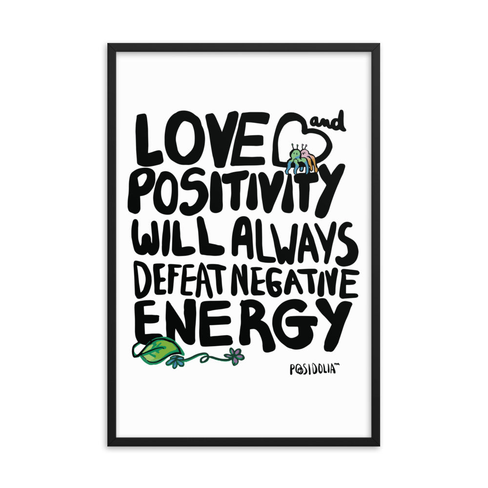 Posidolia™  | Love & Positivity - Framed Poster