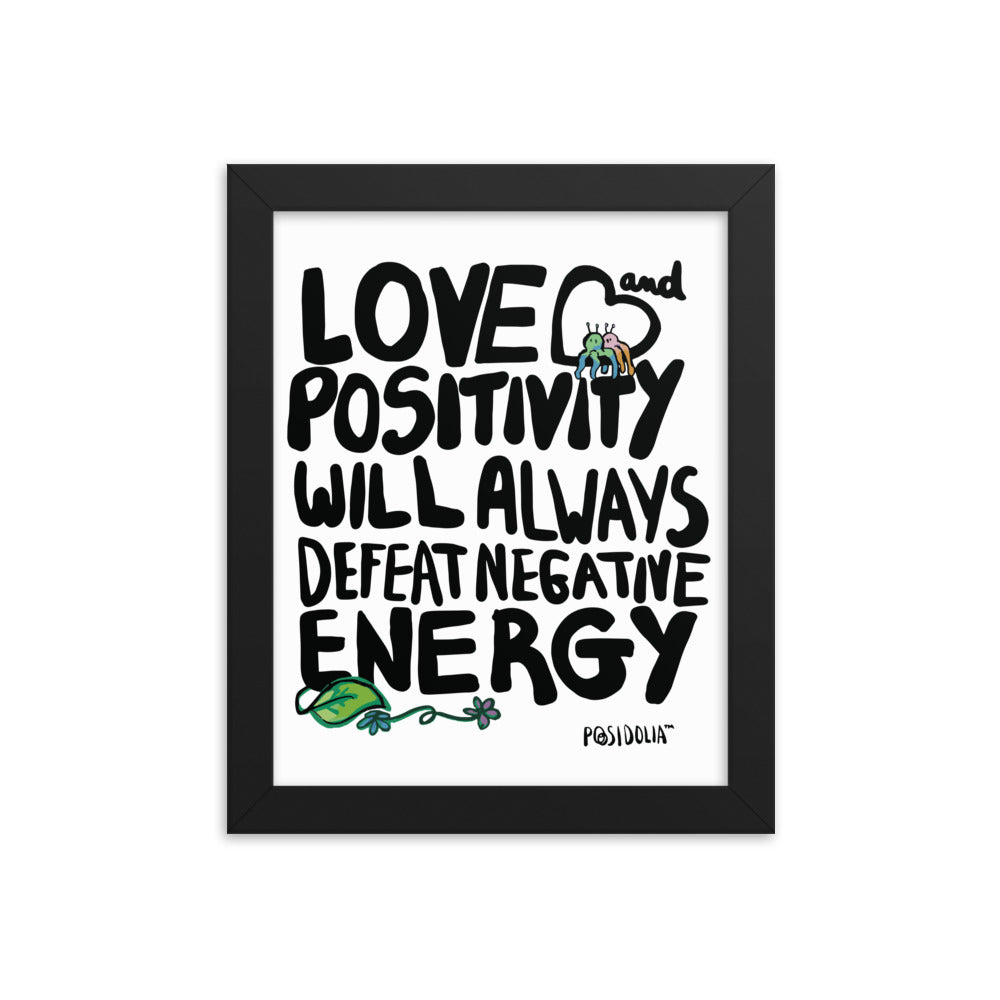 Posidolia™  | Love & Positivity - Framed Poster