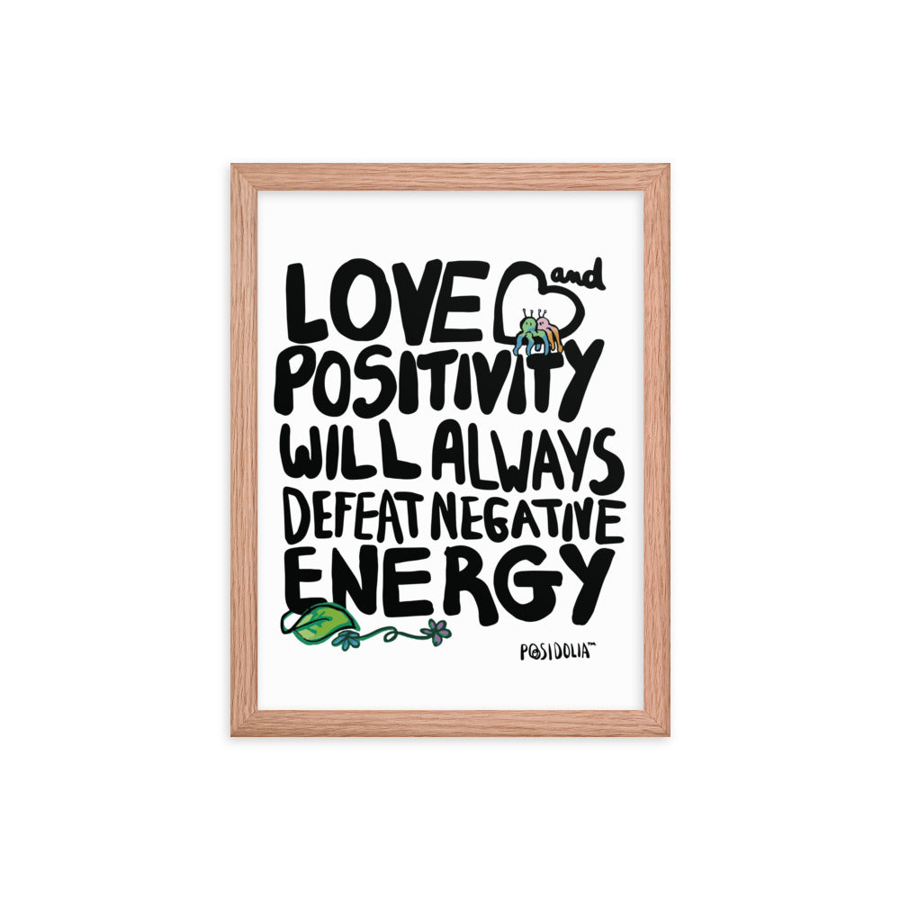 Posidolia™  | Love & Positivity - Framed Poster