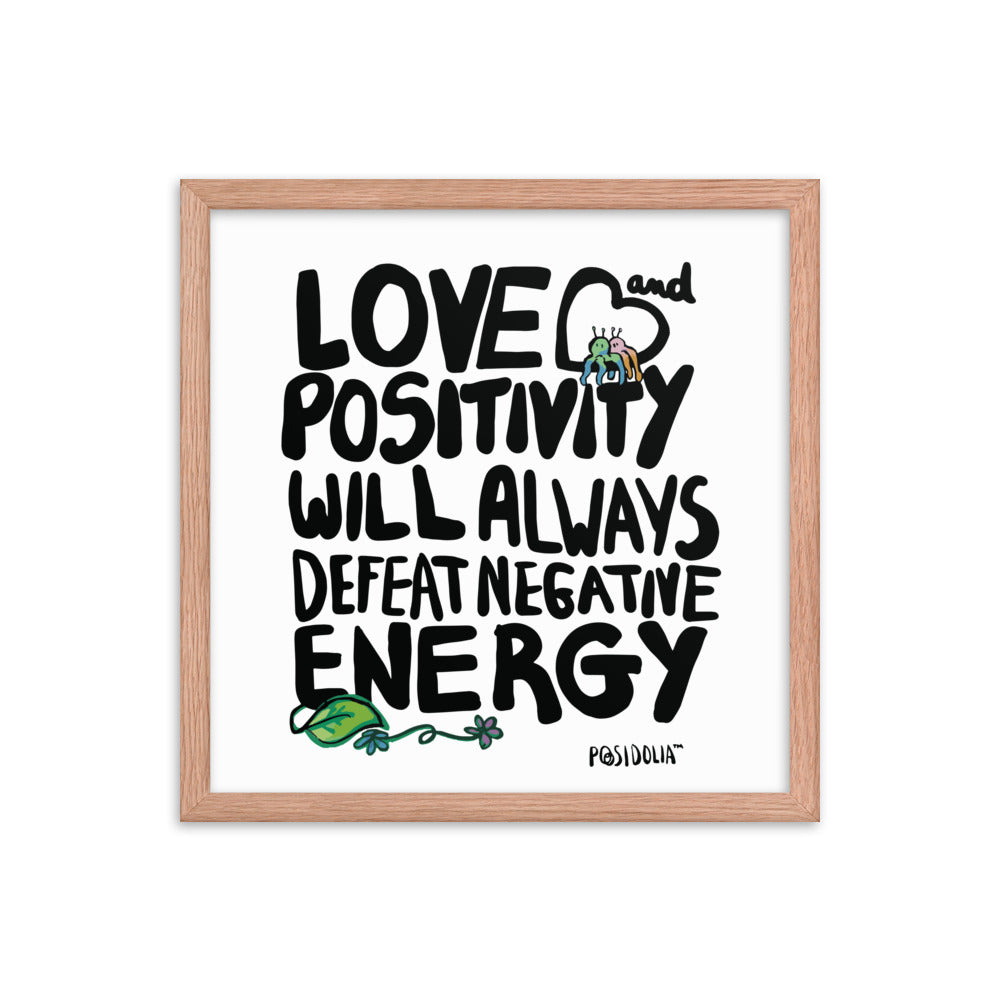 Posidolia™  | Love & Positivity - Framed Poster