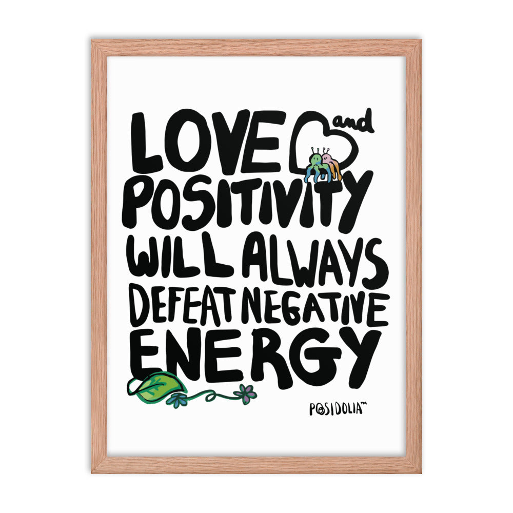 Posidolia™  | Love & Positivity - Framed Poster