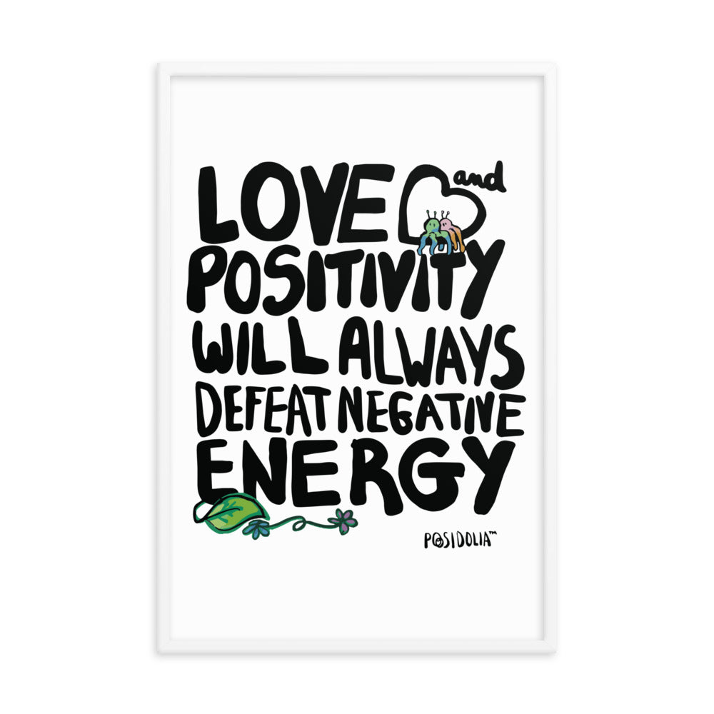 Posidolia™  | Love & Positivity - Framed Poster