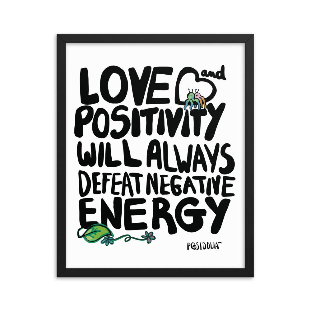 Posidolia™  | Love & Positivity - Framed Poster