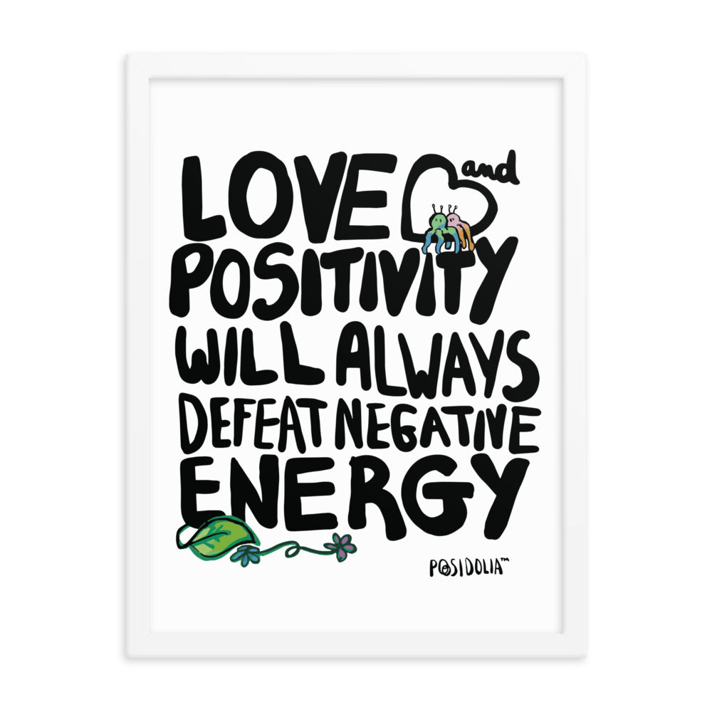 Posidolia™  | Love & Positivity - Framed Poster