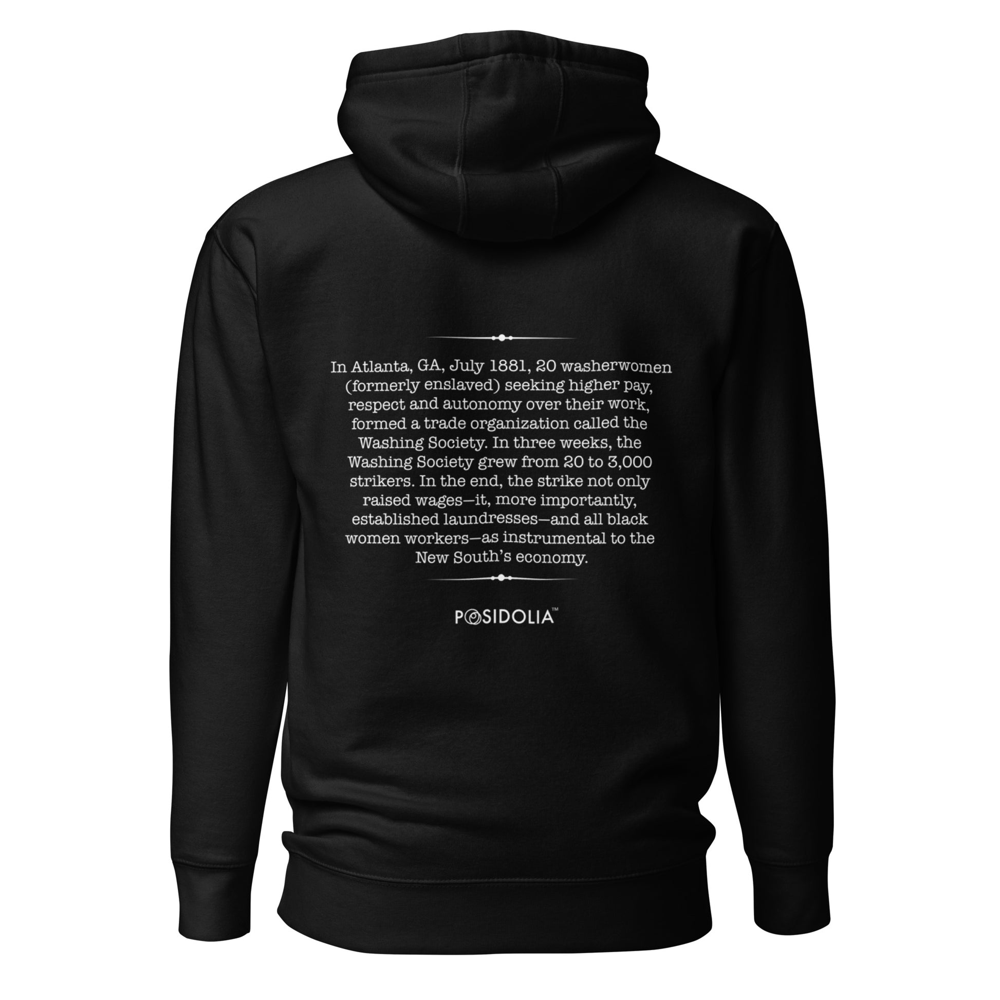 Posidolia™ | "Atlanta Washing Society" - Hoodie (unisex) black back