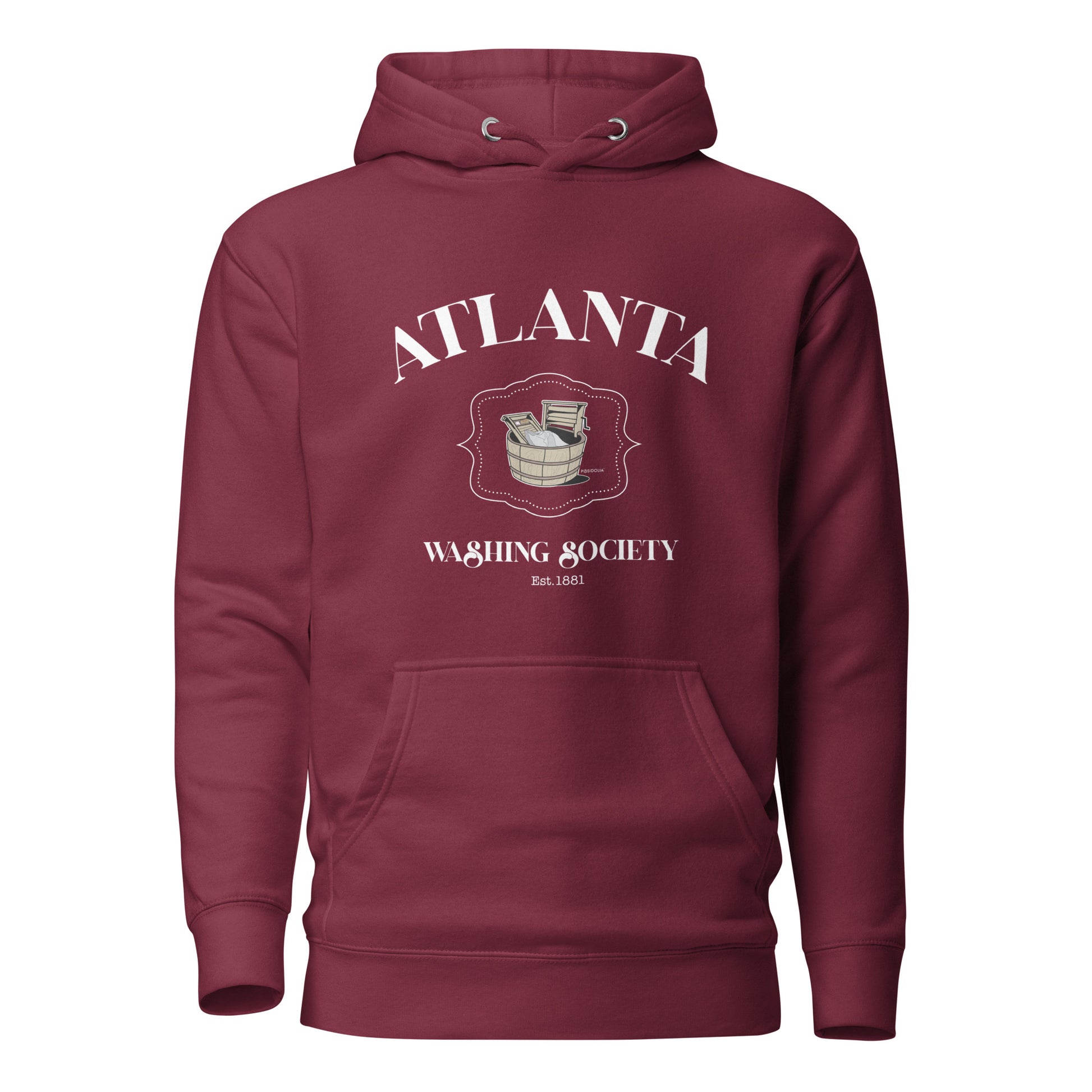 Posidolia™ | "Atlanta Washing Society" - Hoodie (unisex) - burgundy