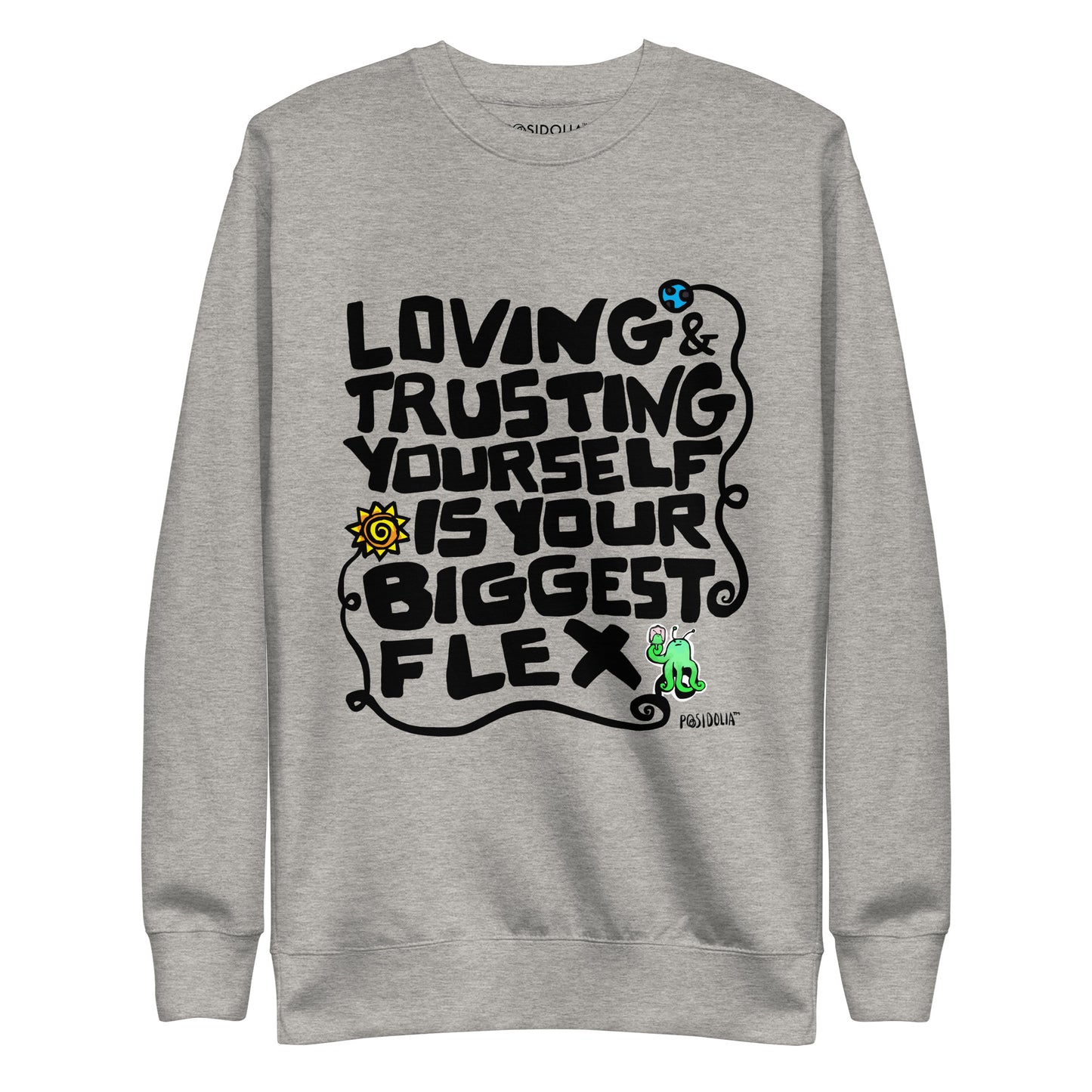 Posidolia™ | "Biggest Flex" [ Hand-drawn Vers. ] - Sweatshirt (unisex)