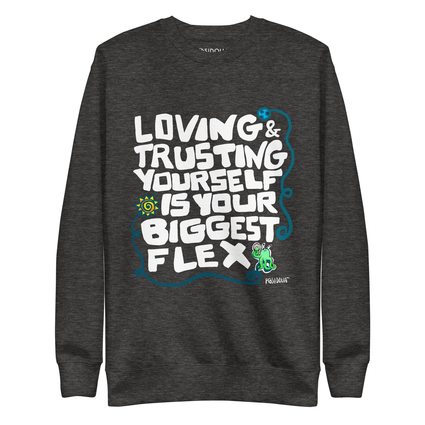 Posidolia™ | "Biggest Flex" [ Hand-drawn Vers. ] - Sweatshirt (unisex)