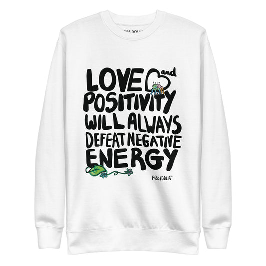 Posidolia™ | "Love + Positivity" [ Hand-drawn Vers. ] - Sweatshirt (unisex)