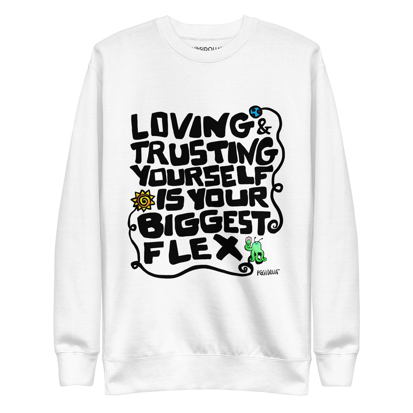 Posidolia™ | "Biggest Flex" [ Hand-drawn Vers. ] - Sweatshirt (unisex)