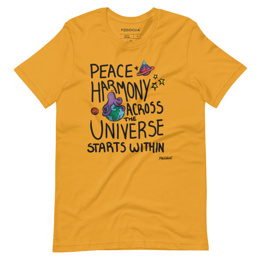 Posidolia™ | "Peace + Harmony" - [ Hand-drawn Vers. ] - T-Shirt (unisex)